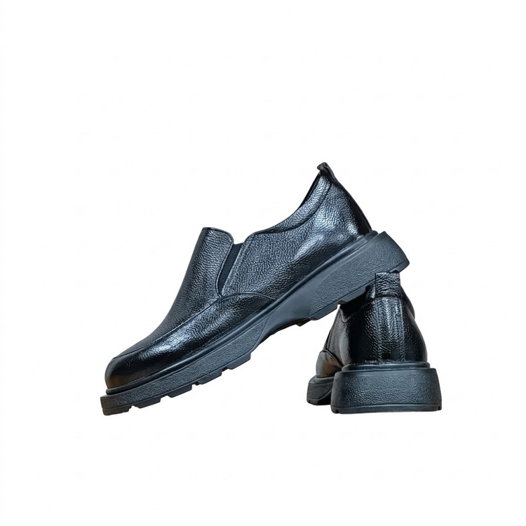 کفش چرم طبیعی زنانه بوسکو – مدل پاییزه عاجدار با رویه بلند